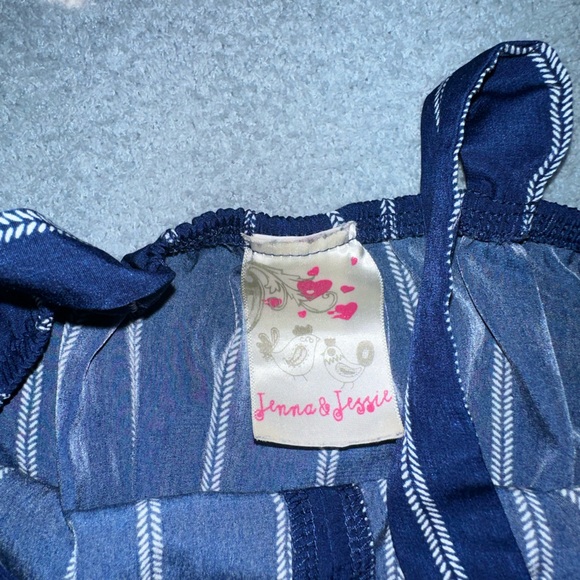 Jenna & Jessie girls stripped romper size 10, EUC - Picture 2 of 3